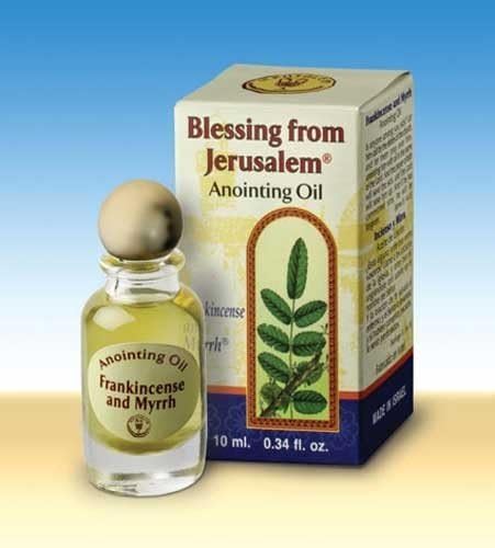 Ein Gedi Oils Bible Gift - Frankincense & Myrrh- Anointing Oil 10 Ml From Jerusalem