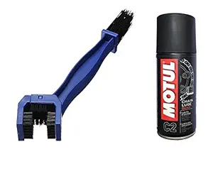 Aow Attractive Offer World Motul C2 Chain Lube with Brush for Yamaha Fz 16 V2 (Combo of 2)