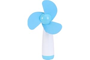 Tinksky Handventilator Batterie Mini Ventilator der Weichschaum-Blades Lüfter(blau)