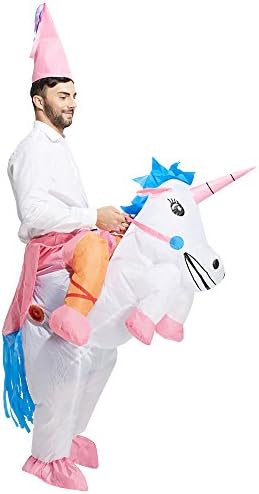 HEYMA Adult Dinosaur Inflatable Costumes Halloween Fancy Dress Outfit Suit (Unicorn)
