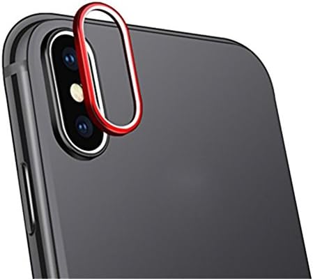 Culater® 9H Hardness Back Camera Lens Tempered Glass Film 3D Protector Cover For iPhone X (Red)