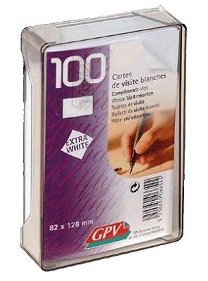 GPV Cartes de visite 221 g format 82 x 128 mm Blanc Boîte de 100