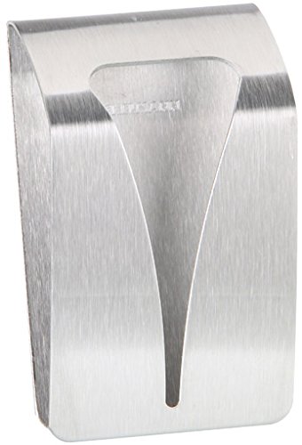 Fackelmann 61452 Klebeklemmhaken, Handtuchhalter, 5 cm, edelstahl