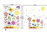 Stayeal Mehrfarbig Wandaufkleber Sonnenblumne Kinderzimmer Wandsticker Wandtattoo - 2