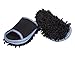 Produktbild Slipper Genie Mikrofaser Herren Hausschuhe für Boden Reinigung, Herren Hausschuhe, Oberflächen Reiniger, Staub Reinigung Werkzeug, Schwarz - Herren Gr. 9-11 - "Slip EM auf und Sie machen die Reinigung für Sie., schwarz, 9-11