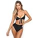 Price comparison product image Womens Bikini Set High Waist Swimsuit Ladies Swimming Costume Sexy Swimwear Beachwear Bathing Suit Two Piece Set (M, Black)