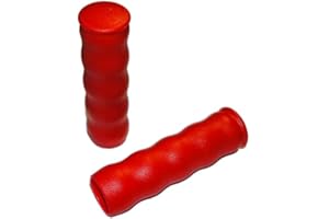 GPE 2X 33 mm Griff Wellengriff Schubkarre Sackkarre Stangen Rohre ROT für 33,5-34 mm Rohre