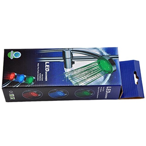 SANVA 7 Farbe LED Duschkopf Duschbrause Brausekopf mit Licht Farbwechsel Automatic - 6