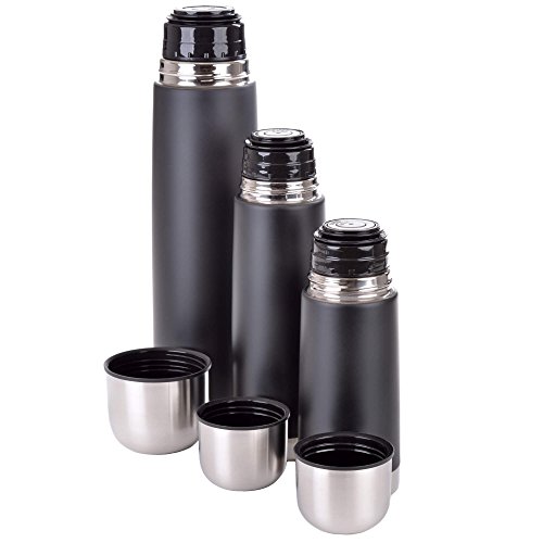 GRÄWE® Thermo- Isolierflasche schwarz 3er Set - 2
