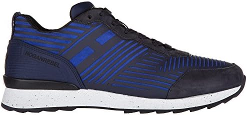 Hogan Rebel men's shoes suede trainers sneakers r261 3d blu UK size 8 HXM2610W500ESB0XKA