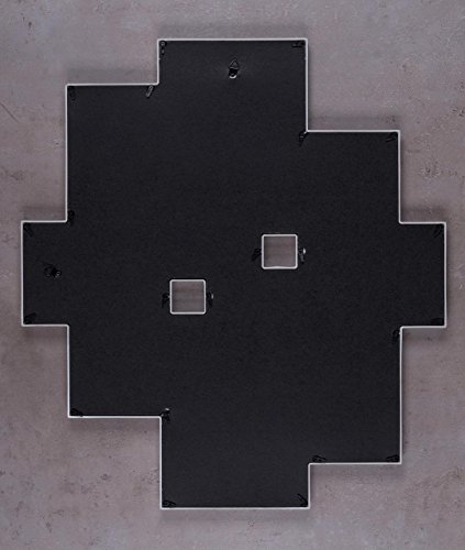 Fotocollage Bilderrahmen 55×50 mit Glasscheiben für 10 Fotos 10x15cm Weiß Fotogalerie Fotorahmen Bilderrahmen Collage - 6