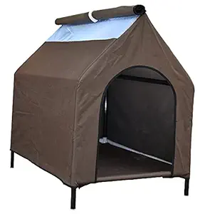 Homecute Elevated Portable Pet House - Small (Chocolate)