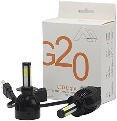 ZHITEYOU G20 LED Headlight Conversion Kit, High Beam Headlamp, HID Or Halogen Head Light Replacement, 6500K Xenon White, 1 Pair,9007