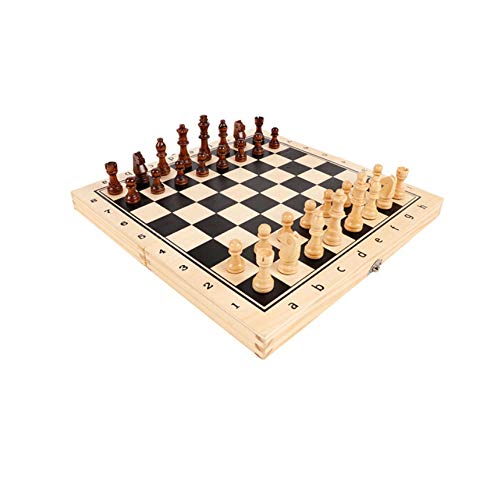 Preisvergleich Produktbild Gaoxingbianlidian001 Internationales Schach, geeignet for Anfänger Zusammenklappbares Schachspiel, Holzmagnet for Kinder / Erwachsenenbildung Spezialschach (beige + schwarz, 29 * 29 * 5 cm) Personalis