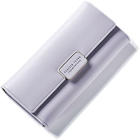 Women's Wallet, WEICHEN Women's Walllet RFID Blocking Large Capacity Ladies Purse Luxury Wax Genuine PU Multi Card Holder Cases Wallet Money Organizer Security Credit Card Protector-Light Purple