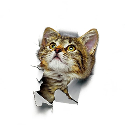 Pu Ran Cute 3d Cat Wall Art Sticker Home Buy Online In Angola At Desertcart