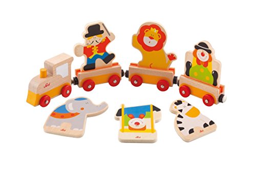 Sevi Train Wooden Shapes Push and Pull (Circus)