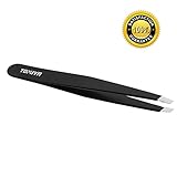 Tomiya Stainless Steel Slant Tweezers (Color Black)