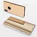 Produktbild HUDDU Schutzhülle für iPhone X Spiegel Hülle Flip Slim Handyhülle Leder Tasche Clear Wallet Case Cover Build-in Stand Überzug Mirror Hardcase für iPhone X Klapphülle