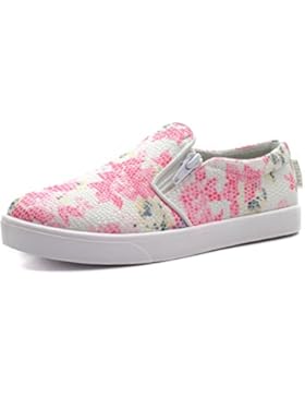 LAWN Step2wo Slipon Shoe with Side Zip for Girls in Pink Emboss Floral Print Größe 36
