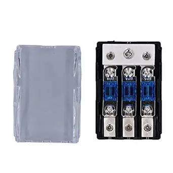 Fuse Distribution Block, ANL Fuse Box Heat Resistant 1 In 3 Ways Out 60A Insulated for Trucks for Cars for Boats