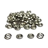 druckknopf silber 80 silberne Jersey-Druckknöpfe in Größe 8 mm