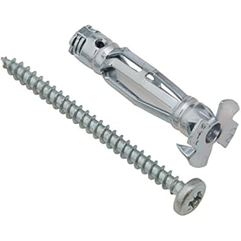 M101025-XJ Multi Chevilles métal avec vis agglo, Gris, Set de