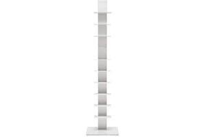 BBB Italia - Estantería de columna vertical de Bruno Rainaldi - Modelo Sapiens - Color blanco - 152 cm de alto - 10 estantes