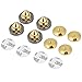 Produktbild Mugast 4 Stücke Spikes-Set für Lautsprecher,Kupfer Spike Absorber Isolation HiFi Lautsprecher Stoßfest Anti-Schock Spikes Ständer Fuß mit Basis Pads Set für Lautsprecher/Lautsprecherrahmen Gold