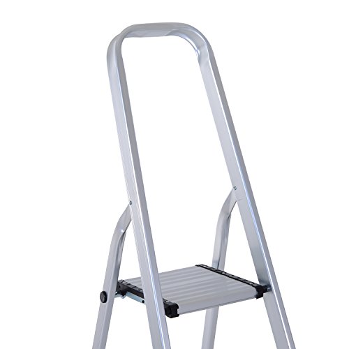 Homcom® Stehleiter Aluleiter Klapptritt Trittleiter Haushaltsleiter Leiter Stufenleiter 4 – 5 Stufen (4 Stufen) - 8
