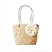 Produktbild Meaeo Women'S Bag Beach Woven Taschen Für Sommer Reisen Einfache Blumen Designer Schultertasche Damen Stricken Frauen Stroh Tasche Handtaschen