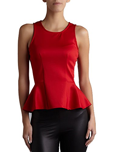 Preisvergleich Produktbild AX Paris Red UK Size 10 Scuba Peplum Top Blouse …