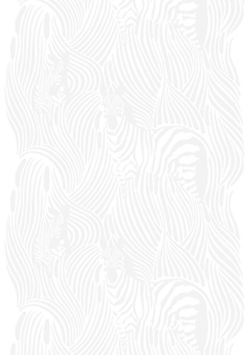 Vallila CT000322-3 Piilossa Classic Voile Vorhang, Zebras, weiß / grau - 3