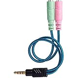3.5mm Jack Cable Adapter Kit Mutual Convertors for PC headset PS4 PS3 Xbox and Smartphone Tablet Earphone with Headphone/Microphone Function Simultaneously Y Splitter Audio 2 Female to 1 Male