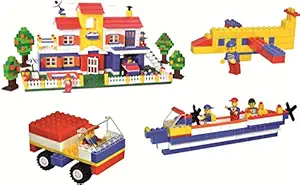 Multi Coloured 900+Pcs Mega Jumbo Architect Building Blocks with Attractive Blocks and Smooth Rounded Edges - Building Blocks for Kids as Well as Adults (900+ Blocks) - Blocks Game