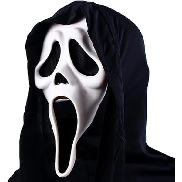 Masque Fantôme Brillant Halloween 50x18cm - Effrayant, Respirant, Pour Fêtes Costumées Et événements Horreur