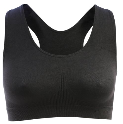 2er Pack Seamless Sport-BH, Freizeit und Sport Bustier, Microfaser Bra Top für Fitness, Yoga - 3