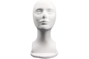 PORFEET Kopfform, Weiblicher Schaum Kopfform Perücke Hut Kopfbedeckung Display Modell Styling Salon Schaufensterpuppe