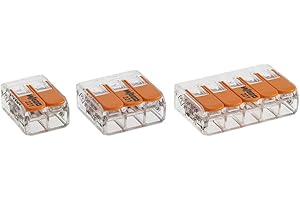 Wago 40-Pack Kopplingsklämmor med Spak, 221-Serie, 2, 3 och 5 Ledare