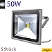 Produktbild kaltweiss 5er Set 10W/20W/30W/50W/100W LED Strahler Fluter Außenstrahler (50 Watt)