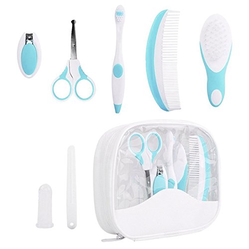 Price comparison product image Baby Grooming Set IREGRO Healthcare Kit - 7-Piece Baby Grooming Kit Set (Blue)