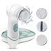 Facial Cleansing Brush MYCARBON IPX5 Waterproof Facial Exfoliating Brush Set 4 In 1 Portable Electric Facial Massager for All Skin Care Batteries Included