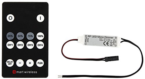 LED Mono Funk Wireless Strip Steuerung Dimmer Control SET Lichtband 72W 12V/24V