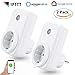 Produktbild Wlan Steckdose ANOOPSYCHE Alexa Steckdose Smart Steckdose Funktioniert mit Amazon Alexa und Google Home mit App Steuerung für iOS und Android überall und zu jeder Zeit anti Surge Smart Plug(2 pack)
