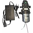 Filox 12V DC Water Pump - High Flow Self-Priming Diaphragm Pump for RVs, Boats & Garden Irrigation | 6 L/min, Built-in Pressure Switch+Free Adapter SMPS | Portable Water Transfer Solution (Black)