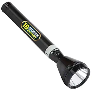 iBELL FL8359 Rechargeable Torch Flashlight,Long Distance Beam Range, Aircraft Aluminium Body with Ultra Bright LED Light(Black)