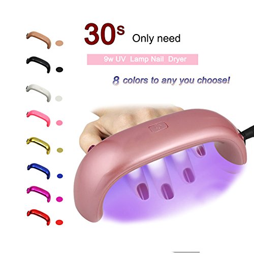 Coscelia Mini UV LED Nail Lamp 9W Nail Dryer for Gel Polish Machine Curing Manicure/Pedicure Champagne