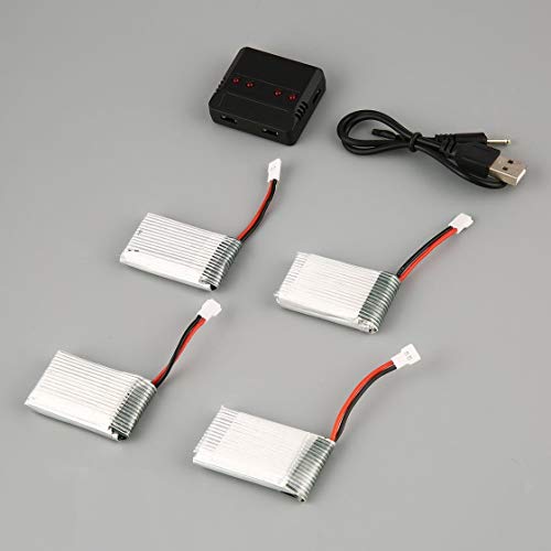 Preisvergleich Produktbild aktualisiertes Lipo Batterie-Standardladegerät stellt + 4pcs 3.7V 850mAh Batterie EIN