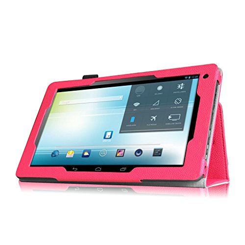Fintie Odys Ieos Quad 10.1 Hülle Case – Slim Fit Folio Kunstleder Schutzhülle Cover Tasche mit Ständerfunktion für Odys Ieos Quad 25,7 cm 10,1 Zoll Tablet-PC (nicht geeignet für Odys Ieos Quad White Edition), Magenta - 4