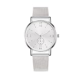 Webla Armbanduhr Uhr für Weibliche Studenten Mädchen Damen Uhrenarmband dünne Edelstahl Band-analoge Quarz Uhr (Silber)